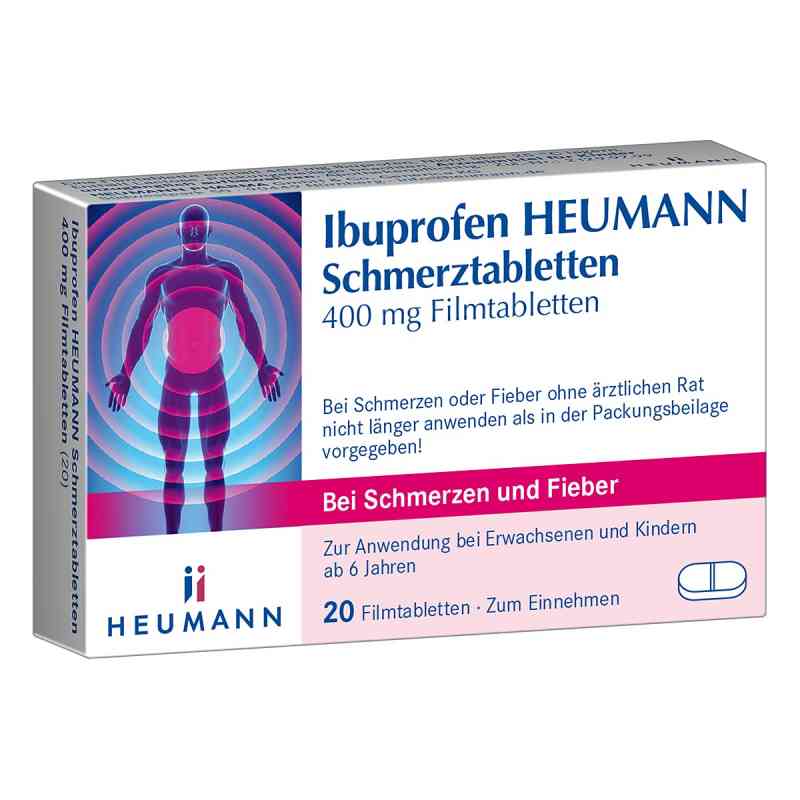 Ibuprofen Heumann Schmerztabletten 400 mg 20 stk von HEUMANN PHARMA GmbH & Co. Generica KG PZN 00040554