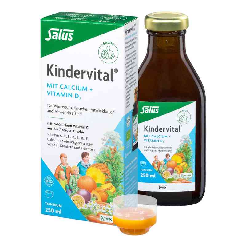 Kindervital mit Calcium+D3 Tonikum 250 ml von SALUS Pharma GmbH PZN 07386876