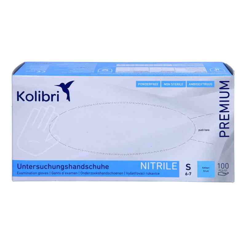 Kolibri Premium U.hands.nitril unsteril pf S blau 100 stk von Igefa Handelsgesellschaft mbH&Co.KG PZN 15198982