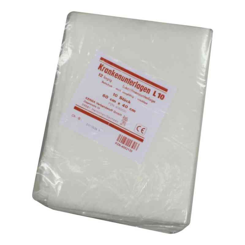 Krankenunterlage L10 60x40cm 12 lagig 10 stk von KERMA Verbandstoff GmbH PZN 04082130