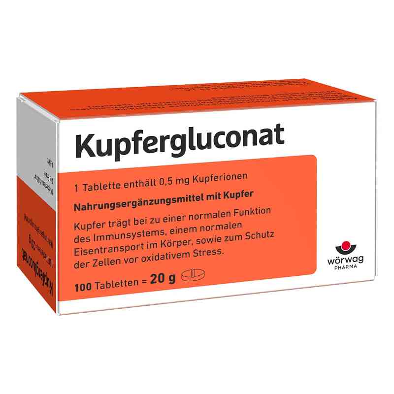 Kupfergluconat Tabletten 100 stk von Mauermann Arzneimittel KG PZN 04222499