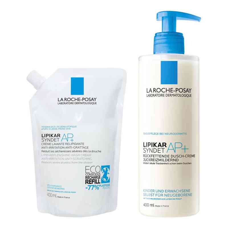 La Roche Posay Lipikar Syndet Ap+ Duschgel+Nachfüllpack 1 Pck von L'Oreal Deutschland GmbH PZN 08102586