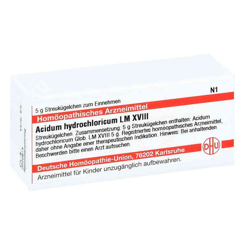 Lm Acidum Hydrochlor. Xviii Globuli 5 g von DHU-Arzneimittel GmbH & Co. KG PZN 04500573