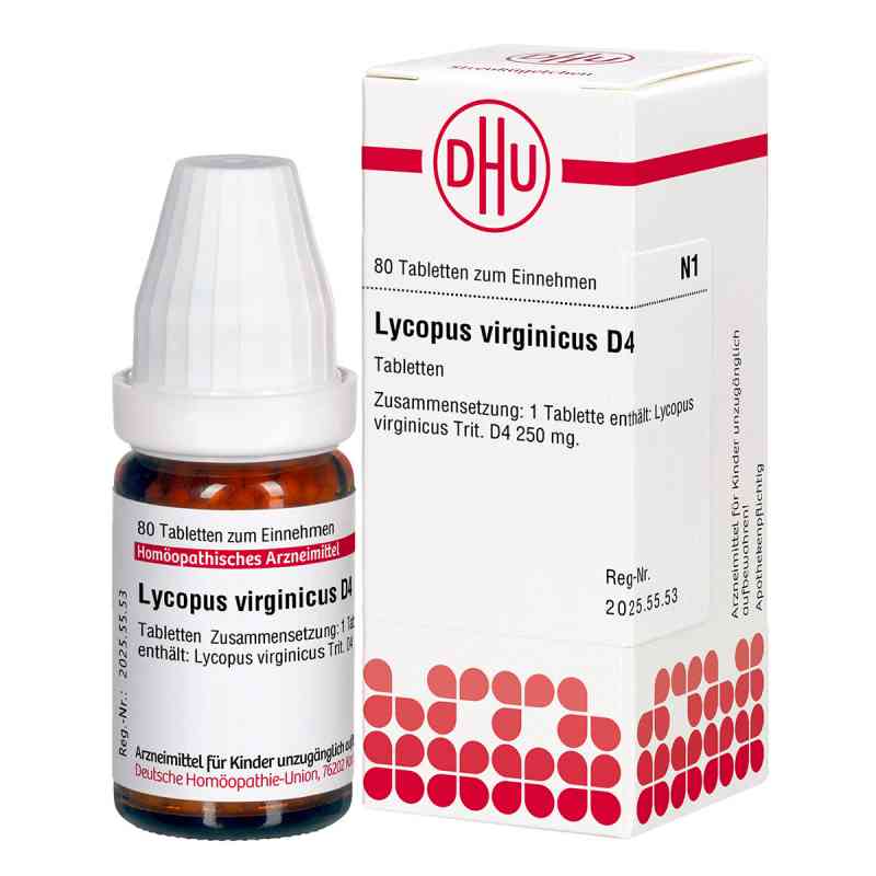 Lycopus Virg. D4 Tabletten 80 stk von DHU-Arzneimittel GmbH & Co. KG PZN 02103425