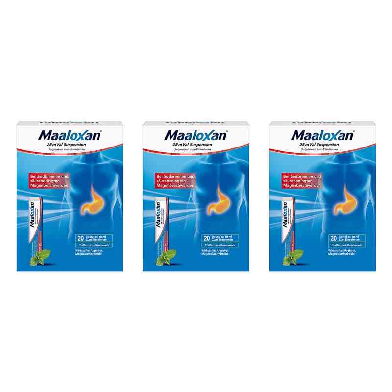 Maaloxan 25 Mval Suspension 3x20X10 ml von A. Nattermann & Cie GmbH PZN 08104468