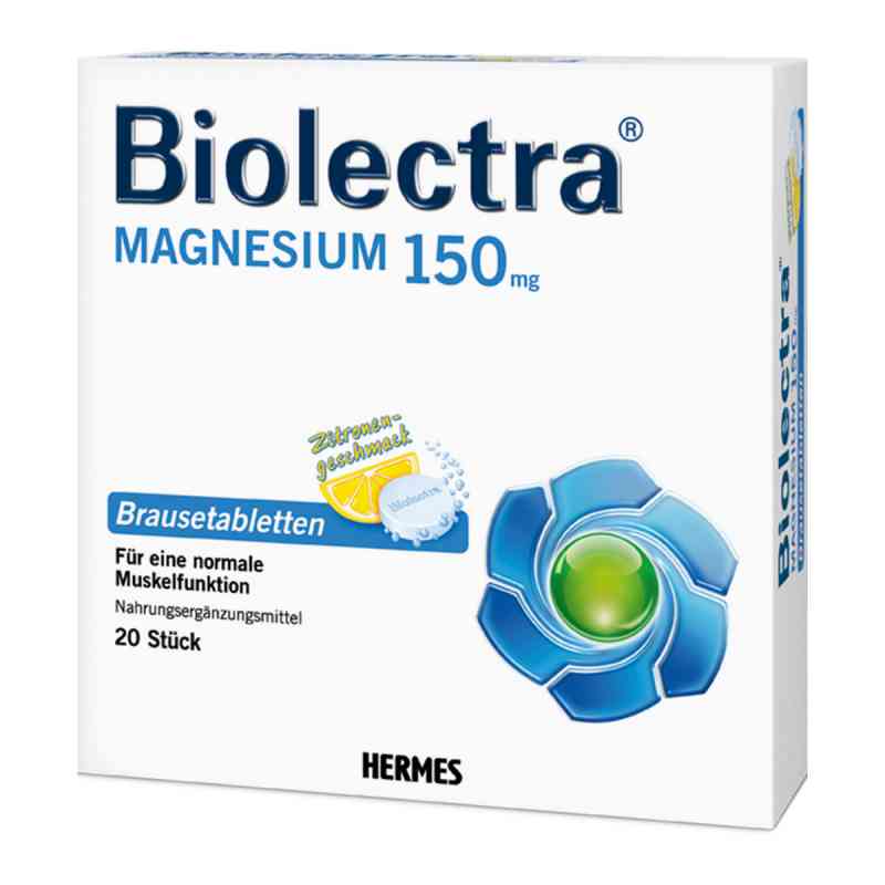 Magnesium Biolectra Brausetabletten 20 stk von HERMES Arzneimittel GmbH PZN 03154382