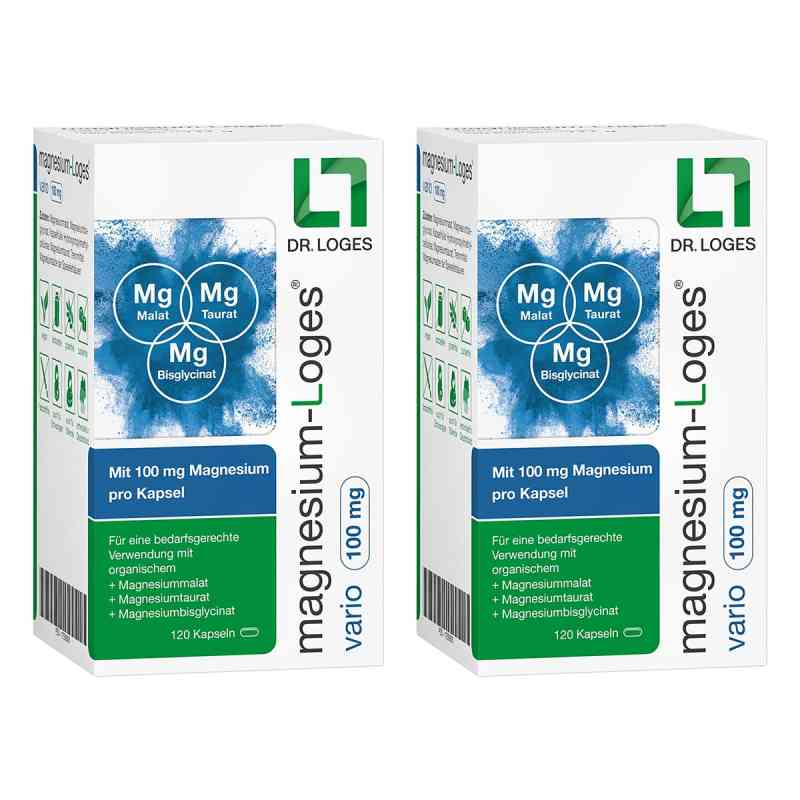 Magnesium-loges Vario 100 Mg Kapseln 2x120 stk von Dr. Loges + Co. GmbH PZN 08106999