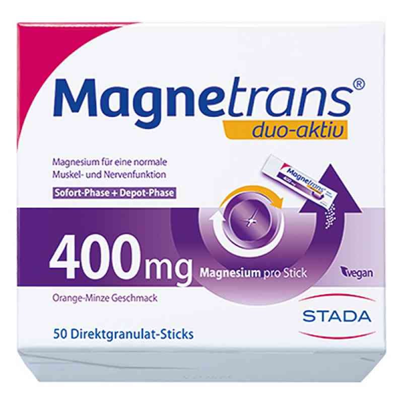 Magnetrans duo-aktiv 400mg Magnesium Direktgranulat-Sticks 50 stk von STADA GmbH PZN 14367603
