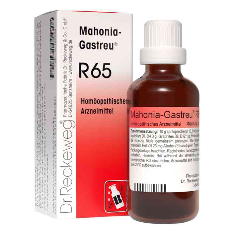 Mahonia-Gastreu R65 Tropfen zum Einnehmen 50 ml von Dr.RECKEWEG & Co. GmbH PZN 04163383