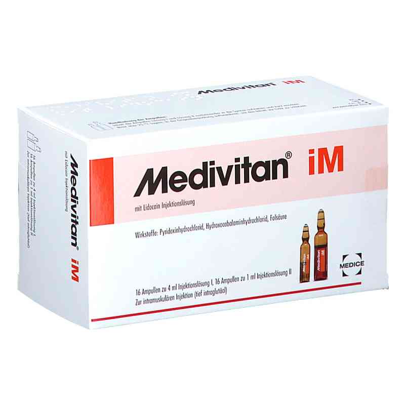 Medivitan iM mit Lidocain iniecto -lsg.i.amp.-paare 16 stk von MEDICE Arzneimittel Pütter GmbH& PZN 10192762