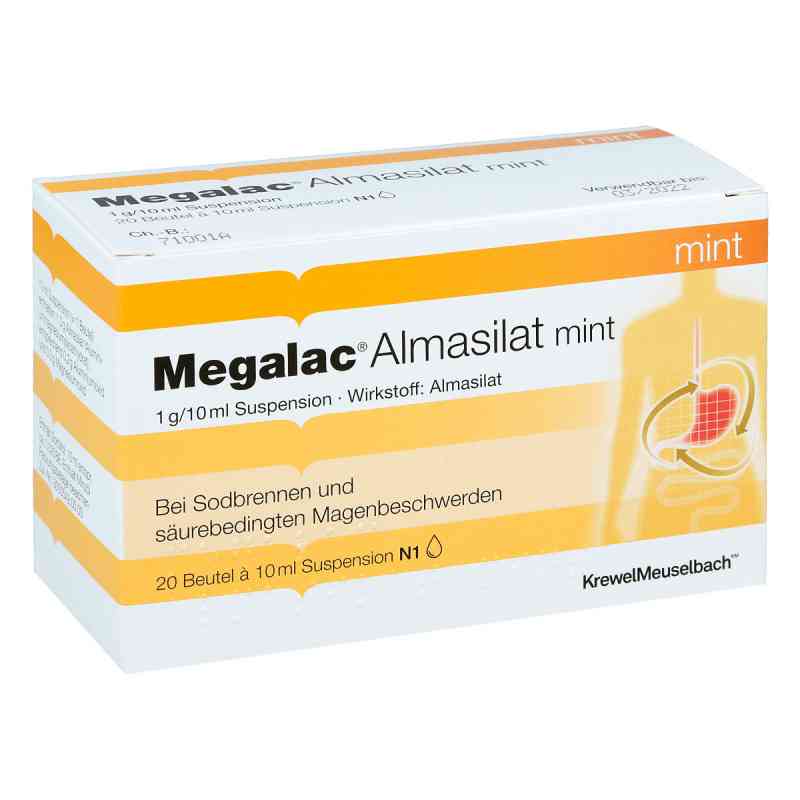 Megalac Almasilat mint Beutel 20X10 ml von HERMES Arzneimittel GmbH PZN 04745783