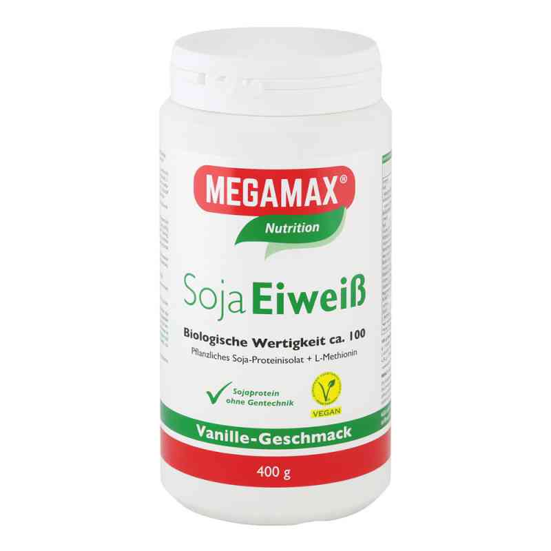 Megamax Soja Eiweiss Vanille Pulver 400 g von Megamax B.V. PZN 03246405