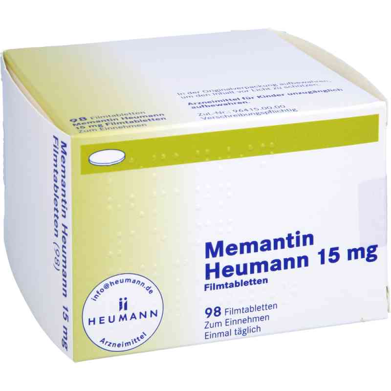 Memantin Heumann 15 mg Filmtabletten 98 stk von HEUMANN PHARMA GmbH & Co. Generica KG PZN 11693489