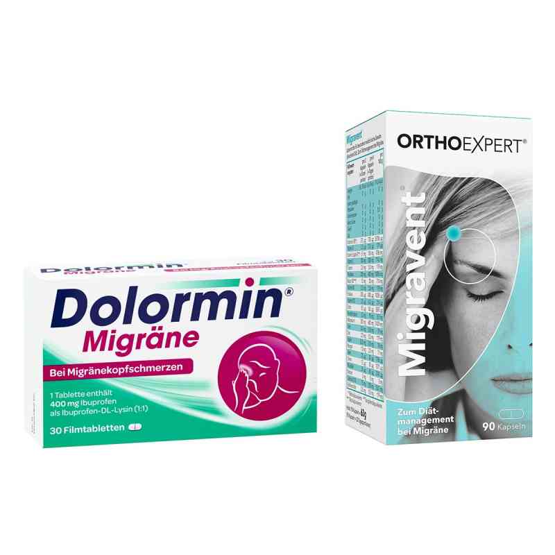 Migravent Kapseln + Dolormin Migräne Filmtabletten 90 + 30 stk von  PZN 08106618