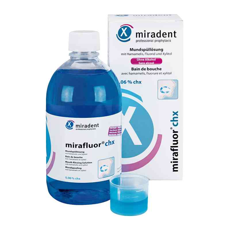 Miradent Mundspüllösung mirafluor chx 0,06% 500 ml von Hager Pharma GmbH PZN 04446833