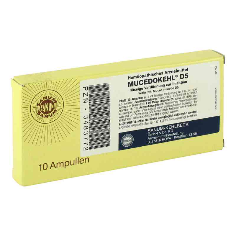 Mucedokehl D5 Ampullen 10X1 ml von SANUM-KEHLBECK GmbH & Co. KG PZN 03483772