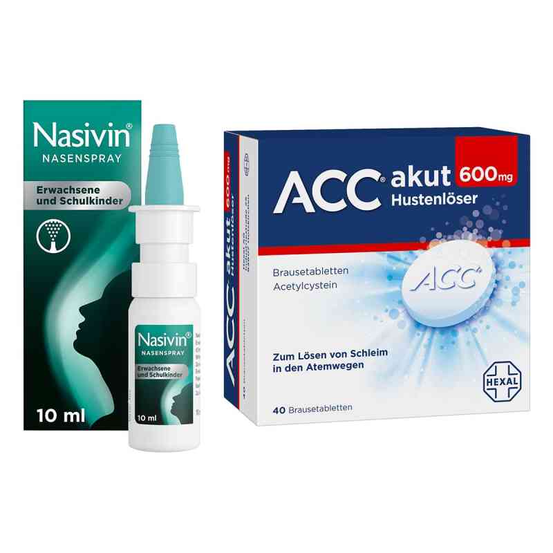 Nasivin Nasenspray 10 ml + ACC akut 600mg Hustenlöser 40 stk 1 stk von  PZN 08102447