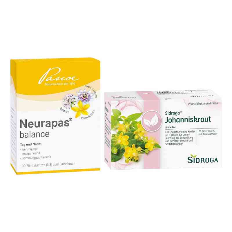 Neurapas Balance Tabletten + Sidroga Johanniskraut Tee 1 Set von  PZN 08105638