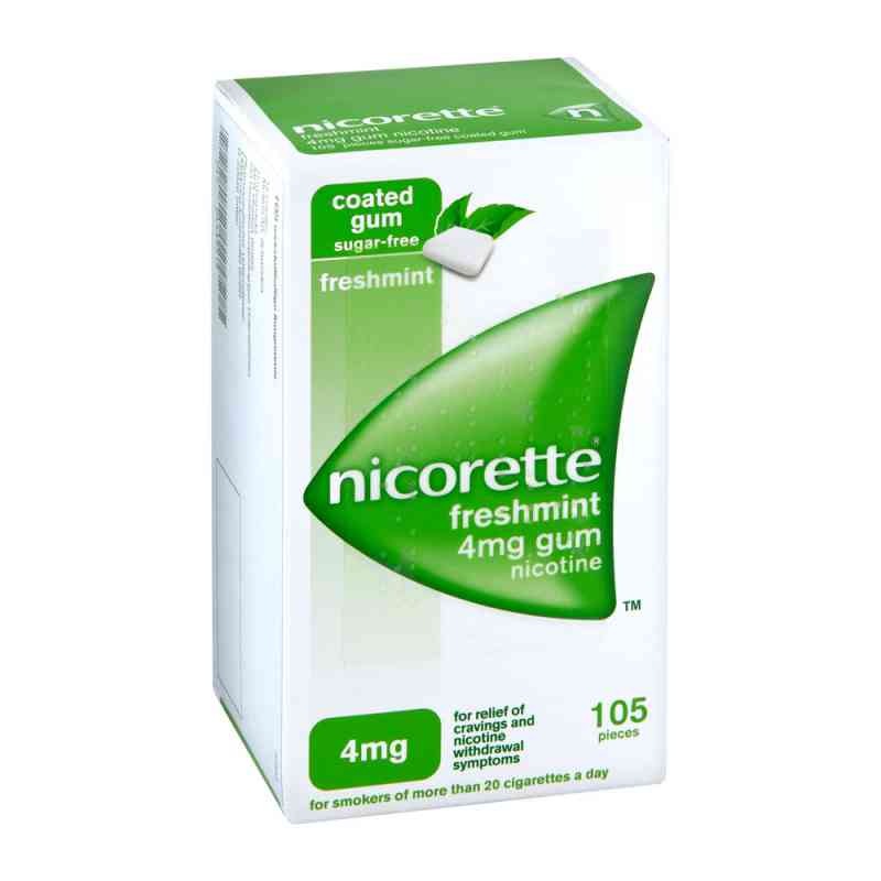 Nicorette 4mg freshmint 105 stk von EMRA-MED Arzneimittel GmbH PZN 04439313