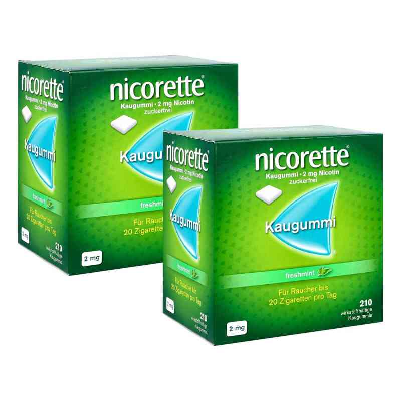 nicorette® Kaugummi 2 mg freshmint 2x210 stk von Kenvue Germany GmbH (OTC) PZN 08106087