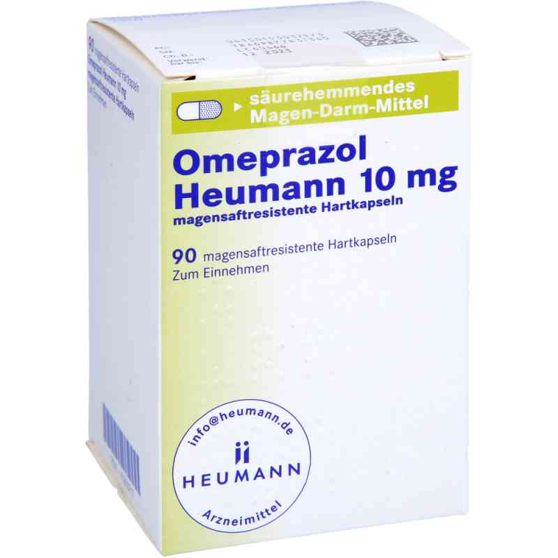 Omeprazol Heumann 10 mg magensaftresistente Hartkapsel 90 stk von HEUMANN PHARMA GmbH & Co. Generica KG PZN 15303717