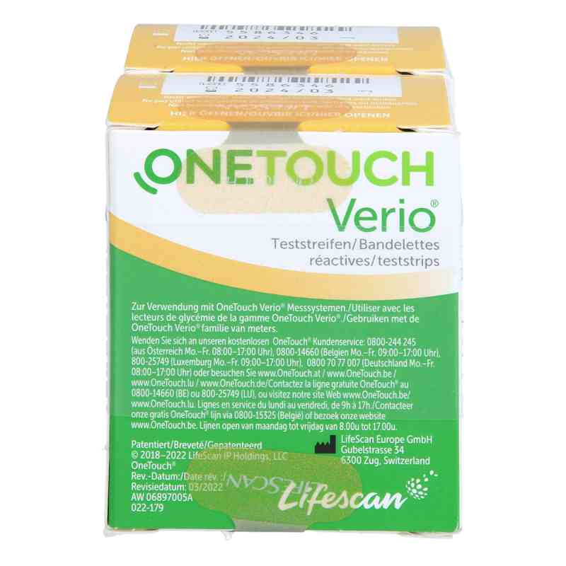 One Touch Verio Teststreifen 100 stk von B2B Medical GmbH PZN 18470002