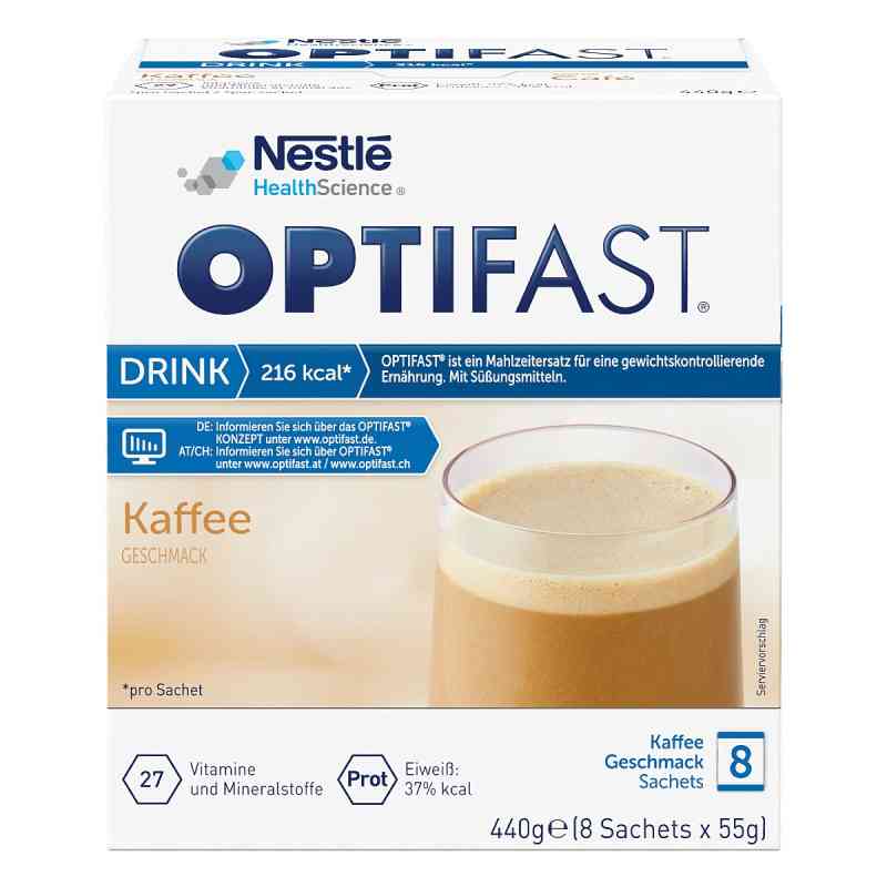 Optifast home Drink Kaffee Pulver 8X55 g von Nestle Health Science (Deutschland) GmbH PZN 10267833