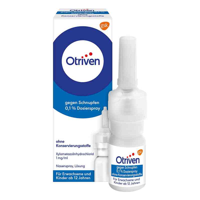 Otriven gegen Schnupfen 0,1% Nasenspray (Dosierspray) 10 ml von GlaxoSmithKline Consumer Healthc PZN 08444541