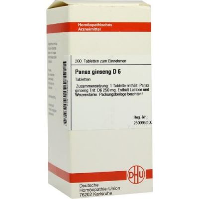 Panax Ginseng D6 Tabletten 200 stk von DHU-Arzneimittel GmbH & Co. KG PZN 07249079