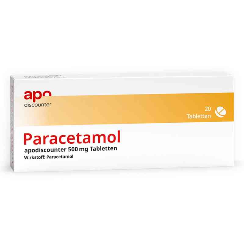 Paracetamol 500 mg von apodiscounter 20 stk von JUTA Pharma GmbH PZN 18413406