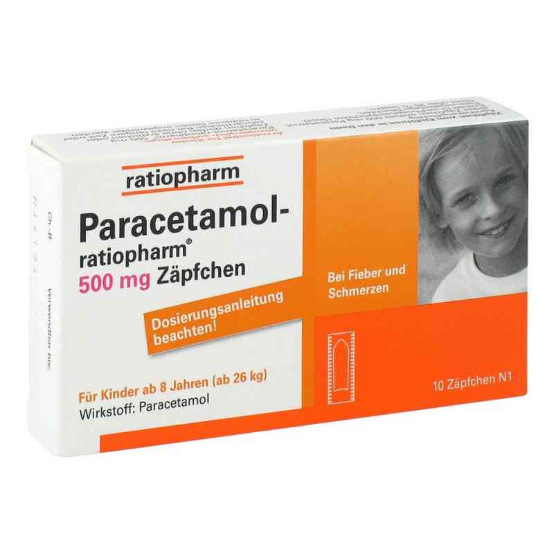 Paracetamol ratiopharm 500mg Zäpfchen 10 stk von ratiopharm GmbH PZN 03953605