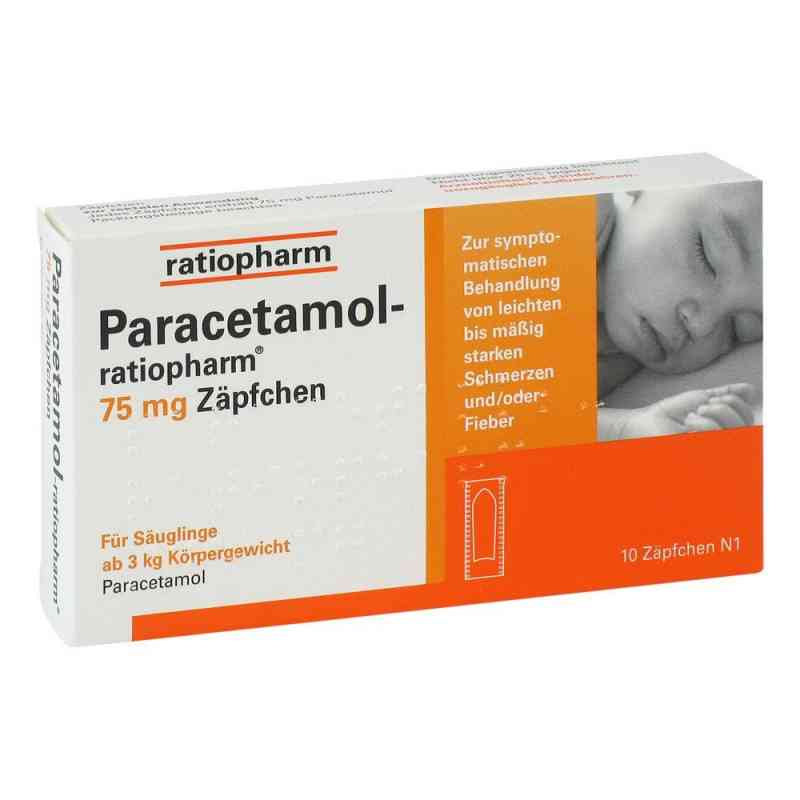 Paracetamol ratiopharm 75mg 10 stk von ratiopharm GmbH PZN 09263913