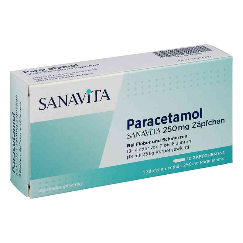 Paracetamol Sanavita 250 mg Zäpfchen 10 stk von SANAVITA Pharmaceuticals GmbH PZN 14416394