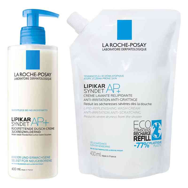 Roche Posay Lipikar Syndet Ap+ Reinigungscremegel+Nachfüllpack 2 Pck von  PZN 08102184