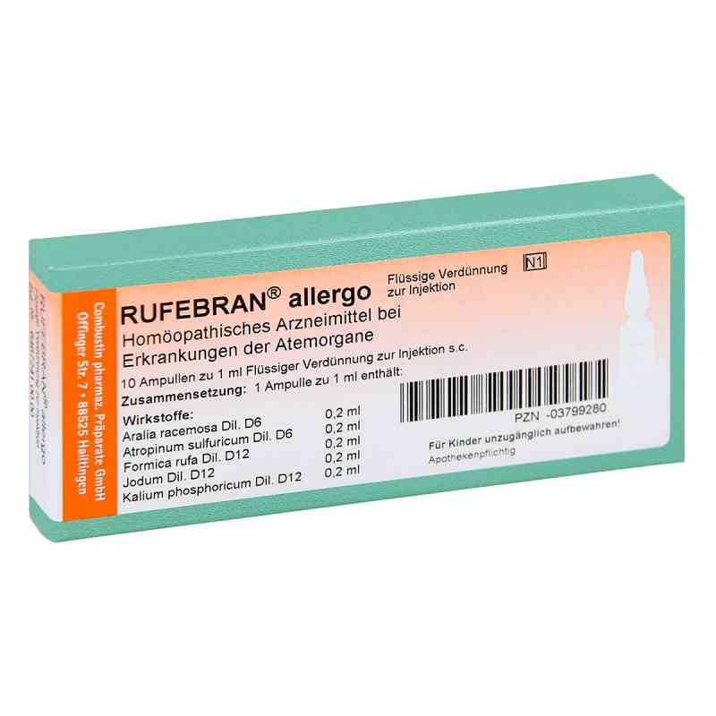 Rufebran allergo Ampullen 10 stk von COMBUSTIN Pharmazeutische Präpar PZN 03799280