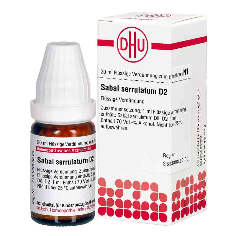 Sabal Serrul. D2 Dilution 20 ml von DHU-Arzneimittel GmbH & Co. KG PZN 01784216