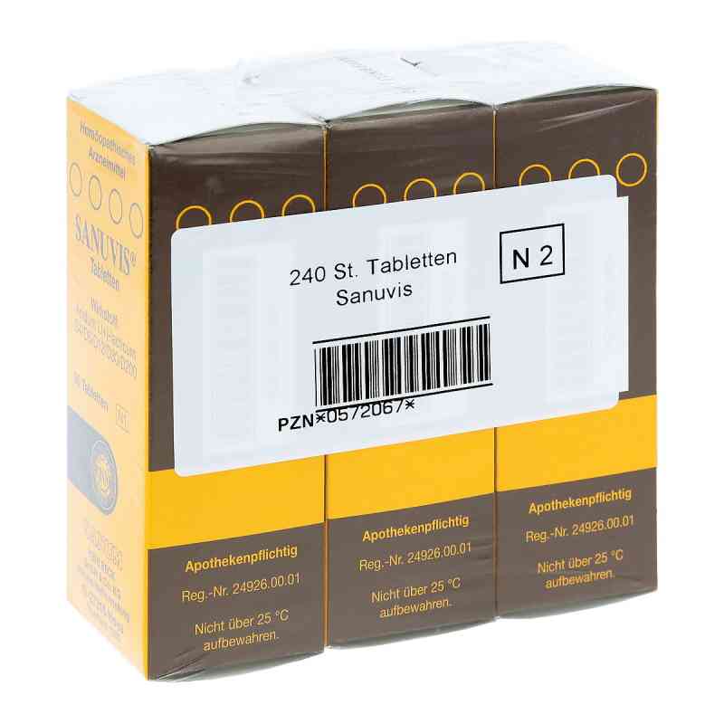 Sanuvis Tabletten 3X80 stk von SANUM-KEHLBECK GmbH & Co. KG PZN 00572067