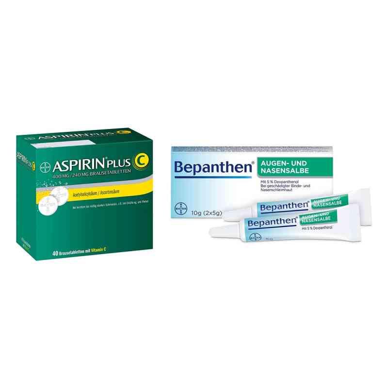 Set bei ersten Erkältungsanzeichen: Aspirin Plus C + Bepanthen 1 stk von Bayer Vital GmbH PZN 08102011