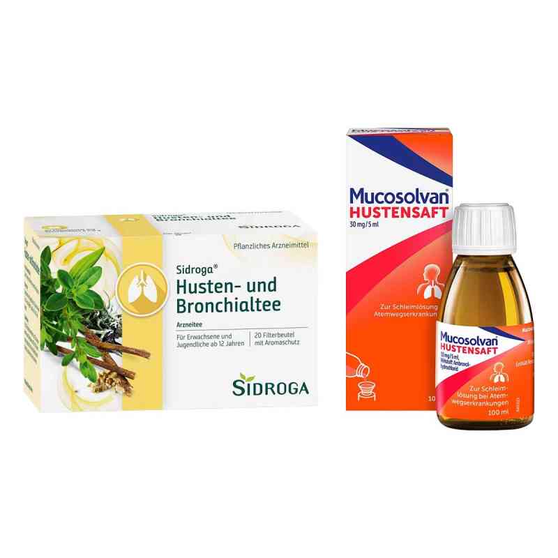 Sidroga Husten- und Bronchialtee + Mucosolvan Hustensaft 1 Set von  PZN 08106790