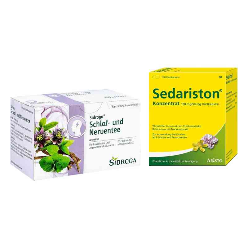 Sidroga Schlaf- und Nerventee + Sedariston Konzentrat 1 Set von  PZN 08106785