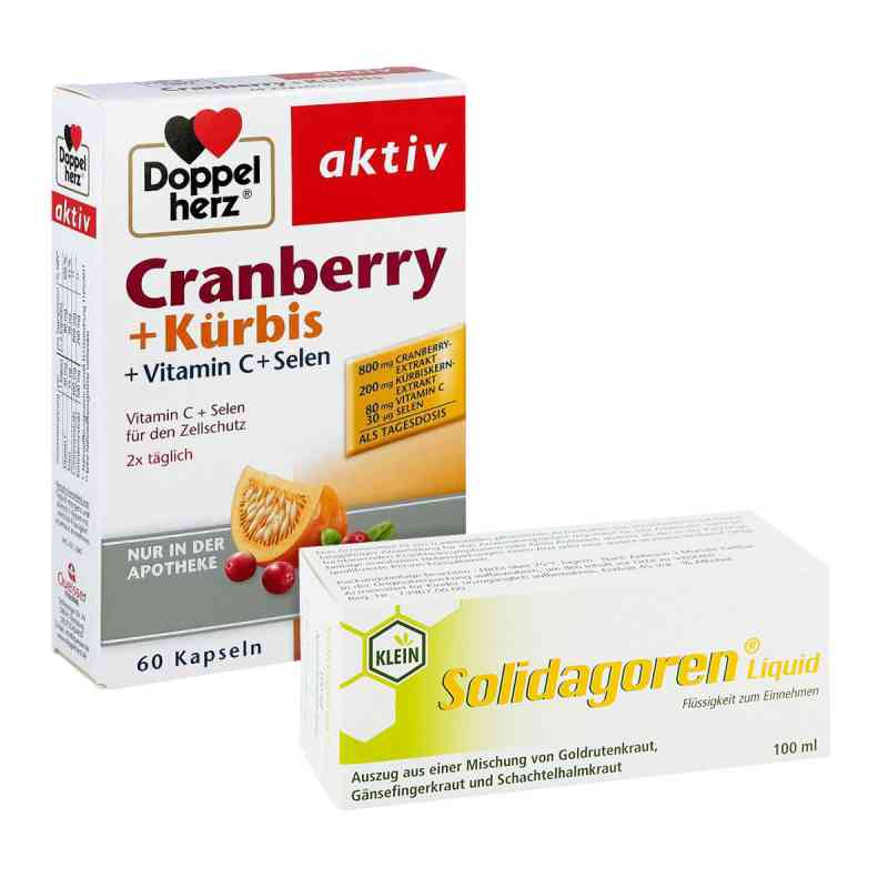 Solidagoren Liquid 100ml & Doppelherz Cranberry + Kürbis Kapseln 1 Pck von  PZN 08101354