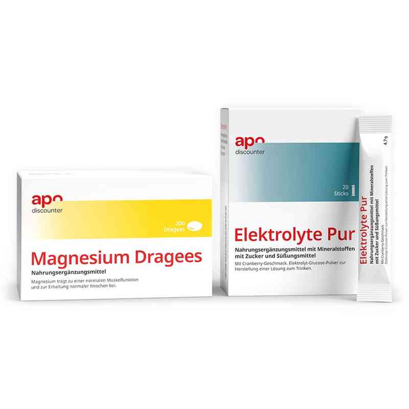 Sport Sparset – Magnesium Dragees 40mg + Elektrolyte Pur Sticks 1 Set von  PZN 08107031