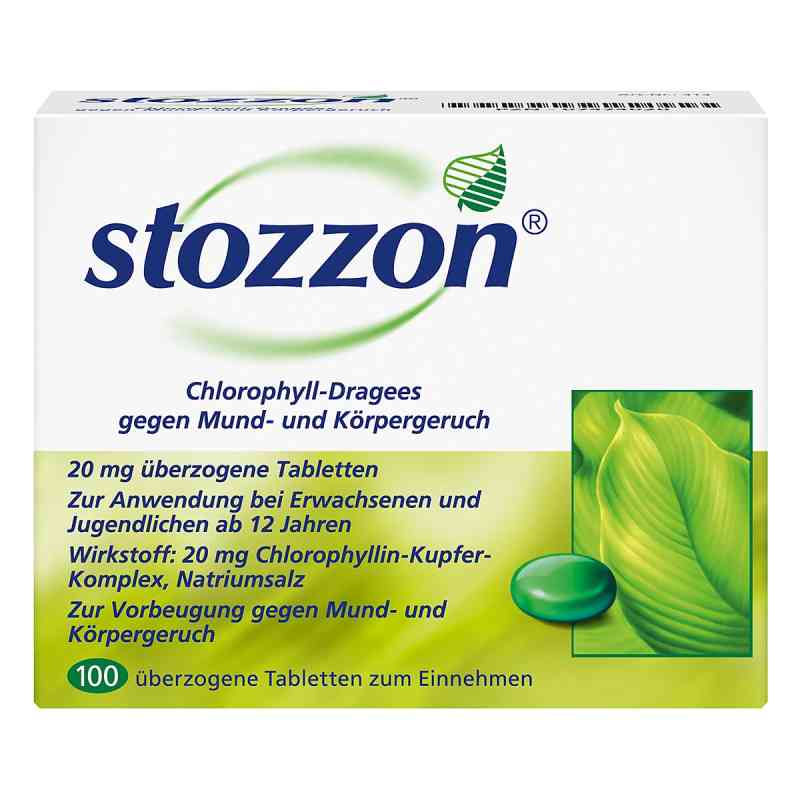 Stozzon Chlorophyll-Dragees gegen Mund- und Körpergeruch 100 stk von Queisser Pharma GmbH & Co. KG PZN 07474020