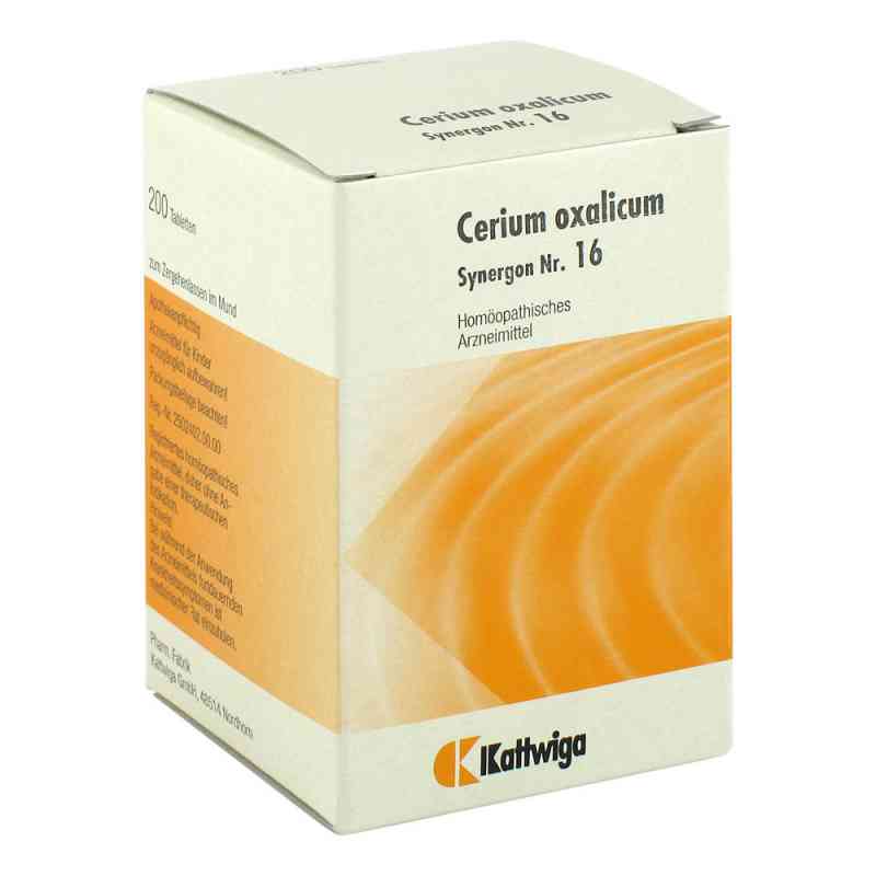 Synergon 16 Cerium oxalicum Tabletten 200 stk von Kattwiga Arzneimittel GmbH PZN 04905809