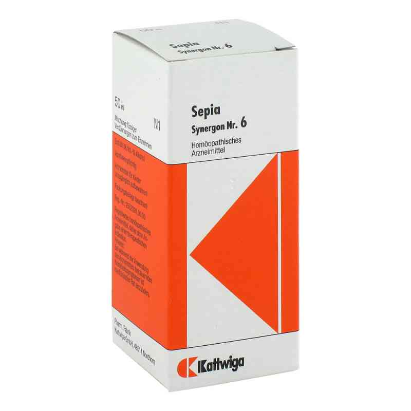 Synergon 6 Sepia Tropfen 50 ml von Kattwiga Arzneimittel GmbH PZN 01855011