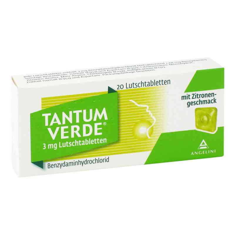 Tantum Verde 3 mg mit Zitronengeschmack Lutschtab. 20 stk von Angelini Pharma Deutschland GmbH PZN 03335540