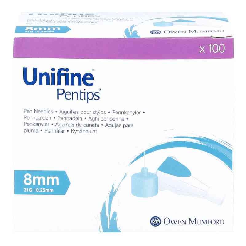 Unifine Pentips 8 mm 31 G Kanüle 100 stk von OWEN MUMFORD GmbH PZN 01306617
