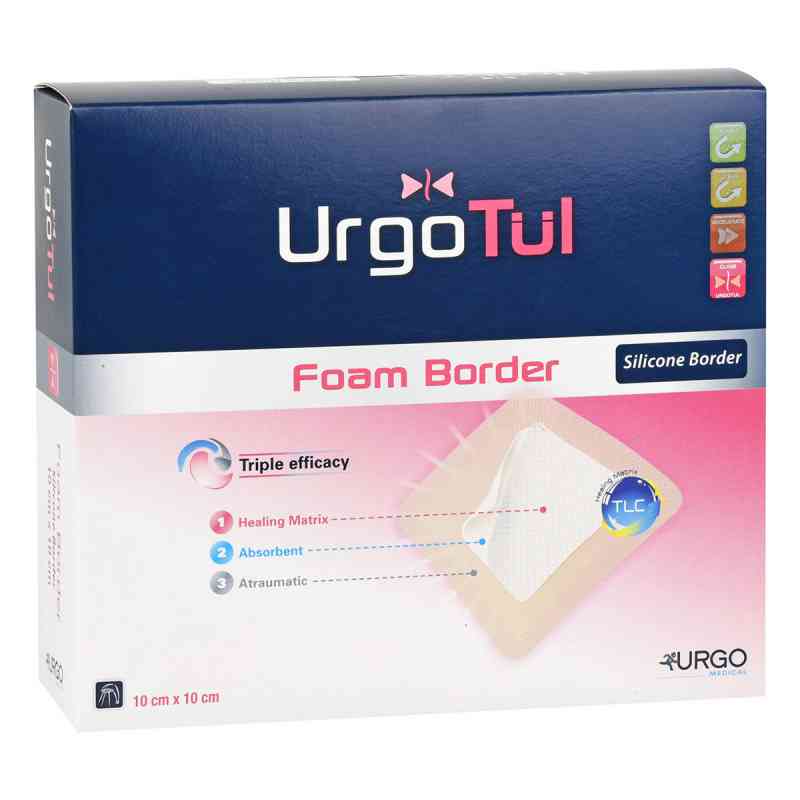 Urgotül Foam Border 10x10 cm Verband 10 stk von Urgo GmbH PZN 10203129