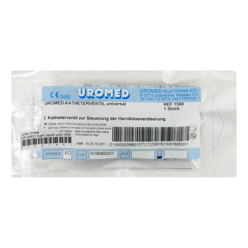 Uromed Katheterventil universal 1500 1 stk von Brinkmann Medical ein Unternehmen der Dr. Junghans PZN 07521481