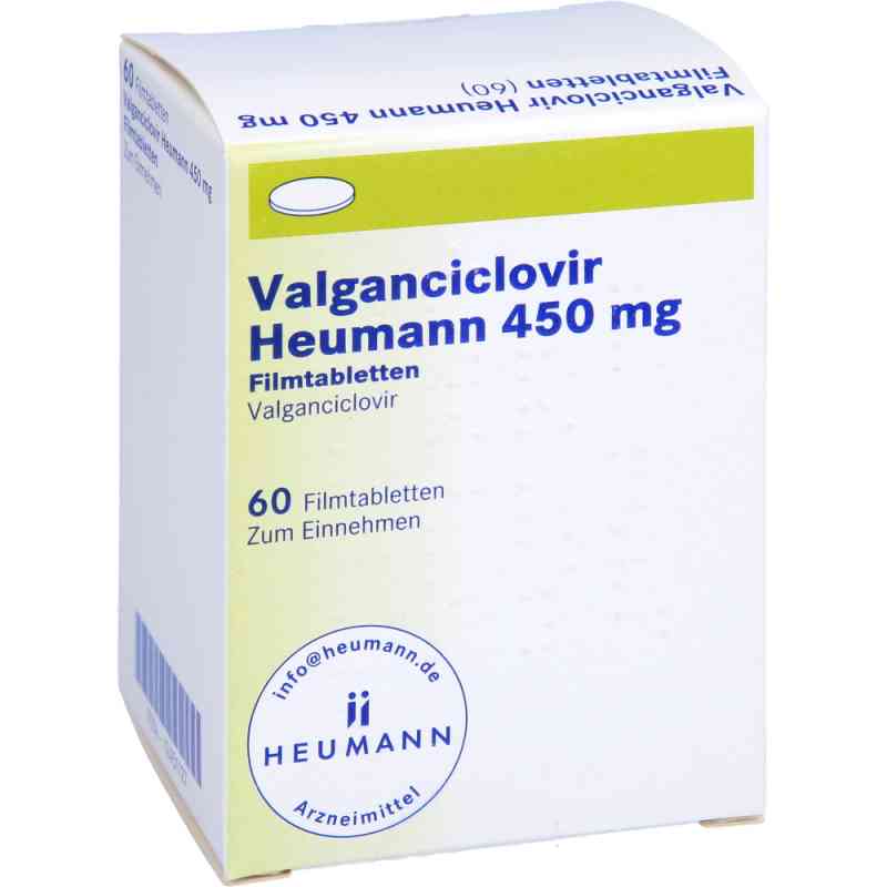Valganciclovir Heumann 450 mg Filmtabletten 60 stk von HEUMANN PHARMA GmbH & Co. Generica KG PZN 12451127